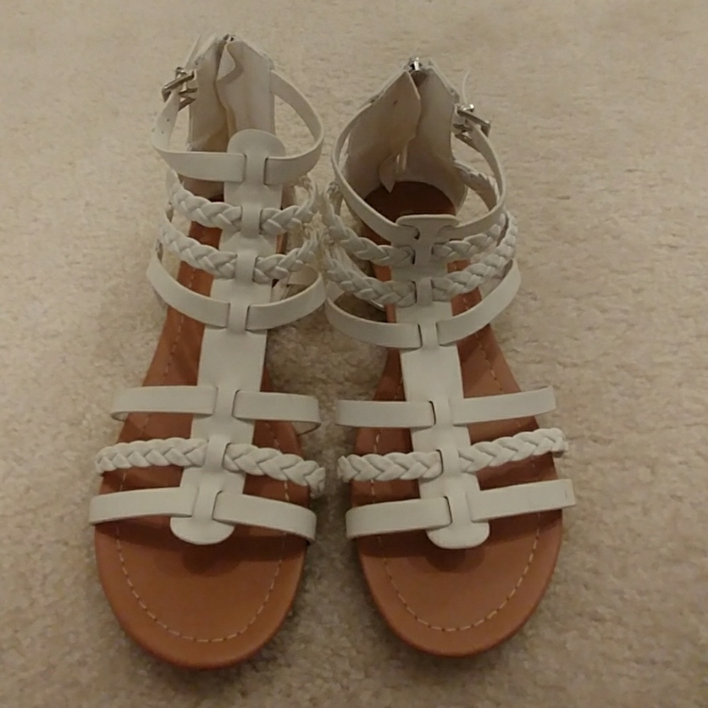 White sandals, size 9
